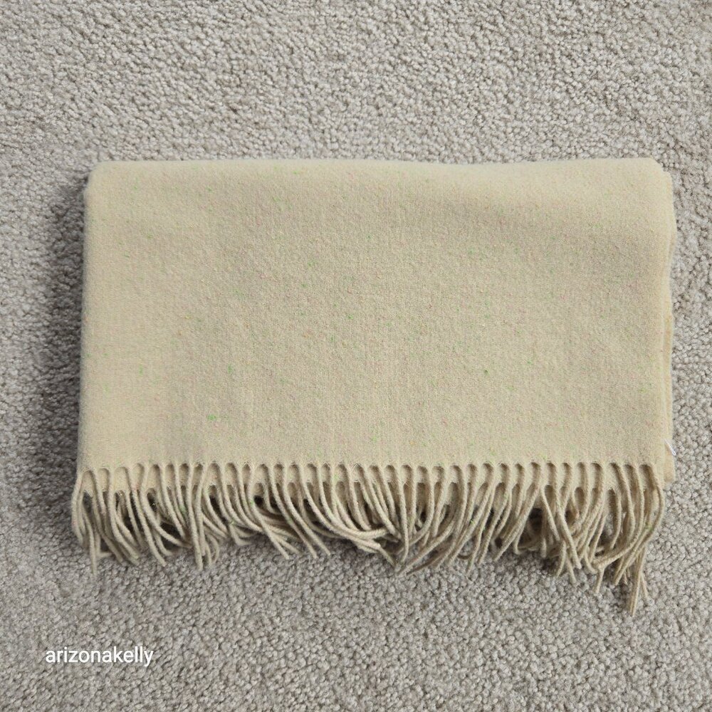 NWOT J. Crew Fringed Scarf in Speckled Wool - Picture 11 of 15